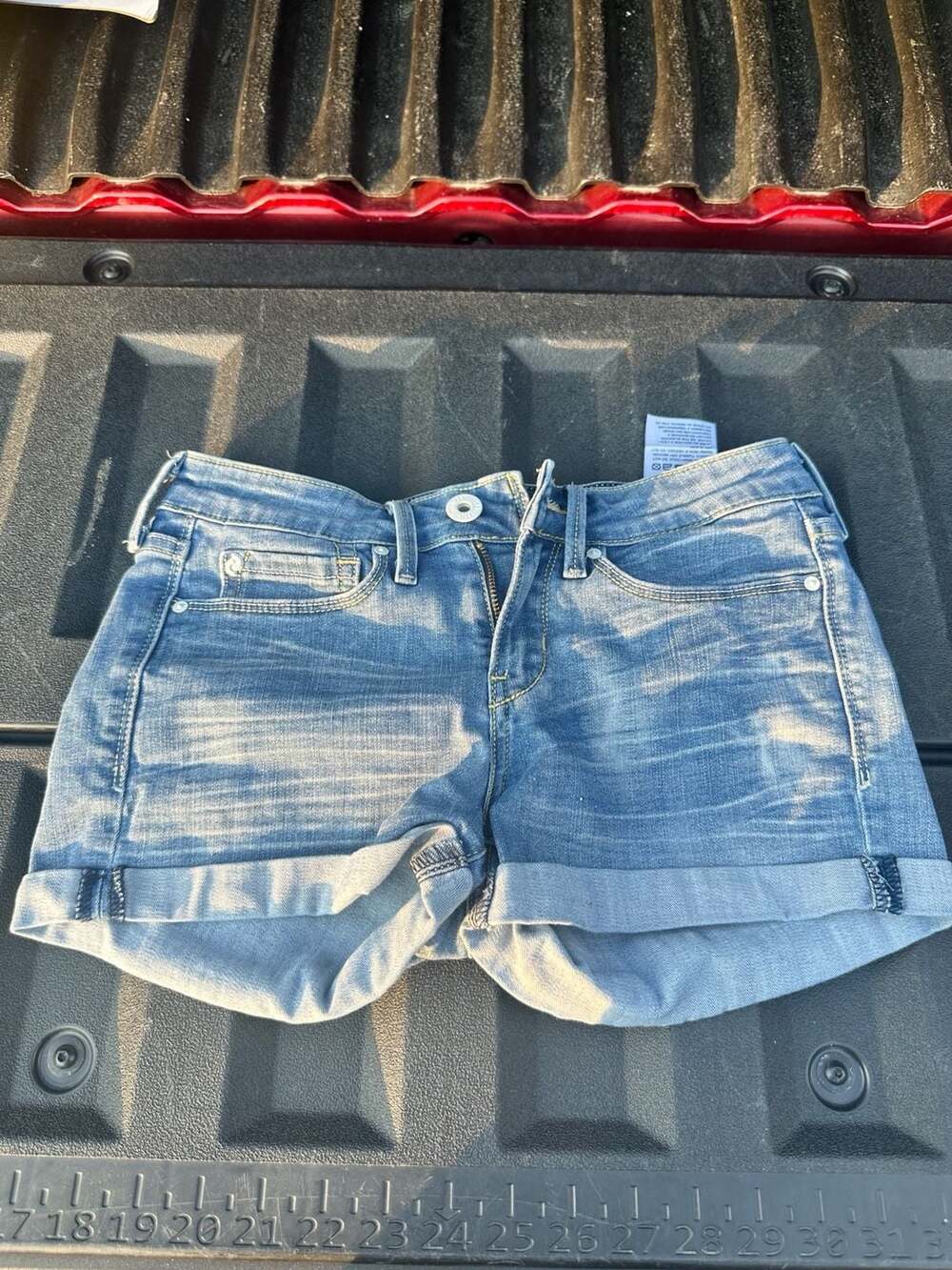 Denizen from Levi's Low-Rise Shortie Cuffed Denim Shorts Light Wash